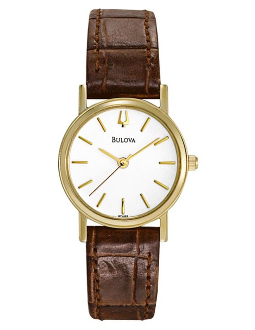 Reloj para dama Bulova 97L102EC café obscuro en SB
