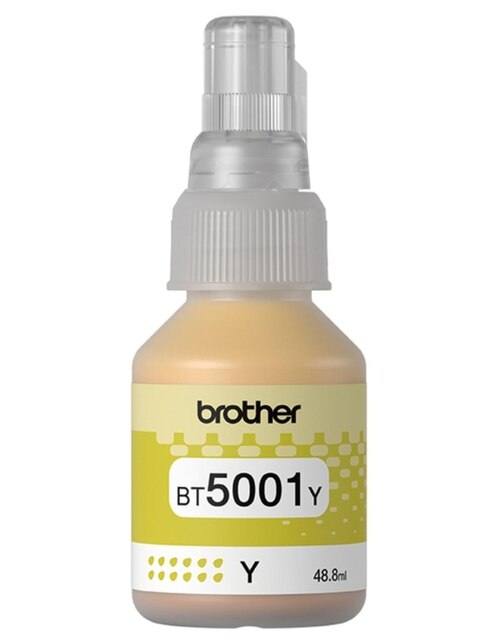 Botella de Tinta BROTHER BT-5001 color amarillo 48.8 ml en SB