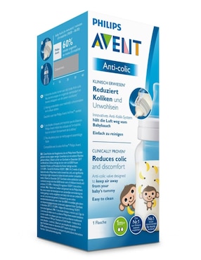 Biberón Avent Anti-colic 9 oz con diseño gráfico