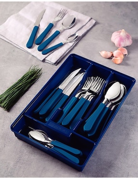 Set cubiertos Tramontina de acero inoxidable 25 piezas