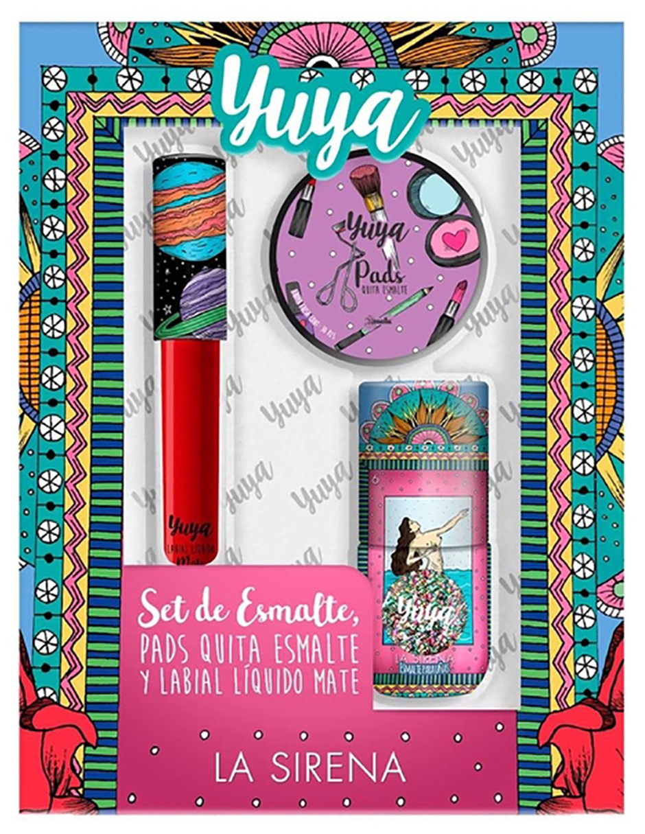 Set esmalte, labial y pad Yuya La Sirena 