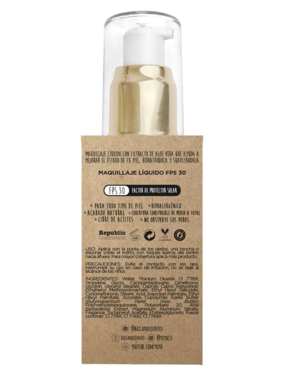 Maquillaje líquido café claro CM15 3
