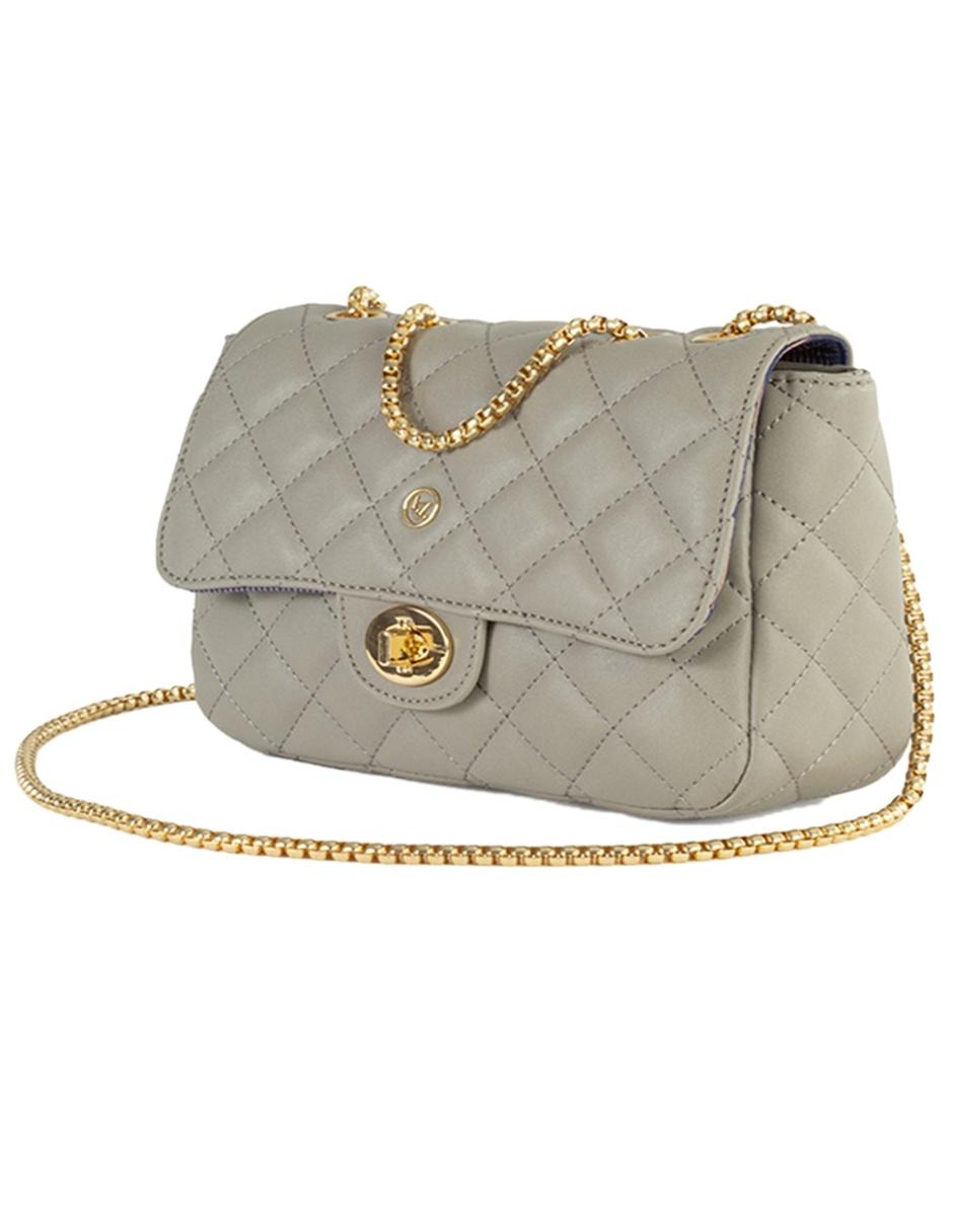 Bolsa crossbody Lucentzza By Cloe capitonada con logotipo