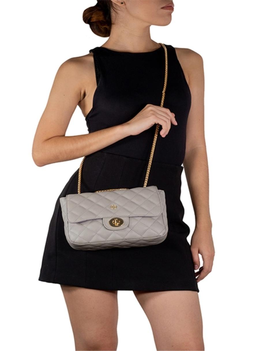 Bolsa crossbody Lucentzza By Cloe capitonada con logotipo