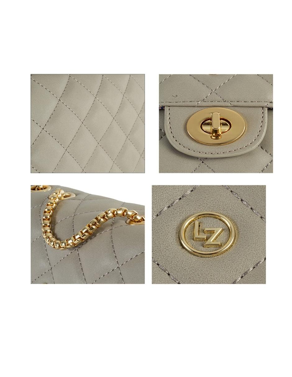 Bolsa crossbody Lucentzza By Cloe capitonada con logotipo 6